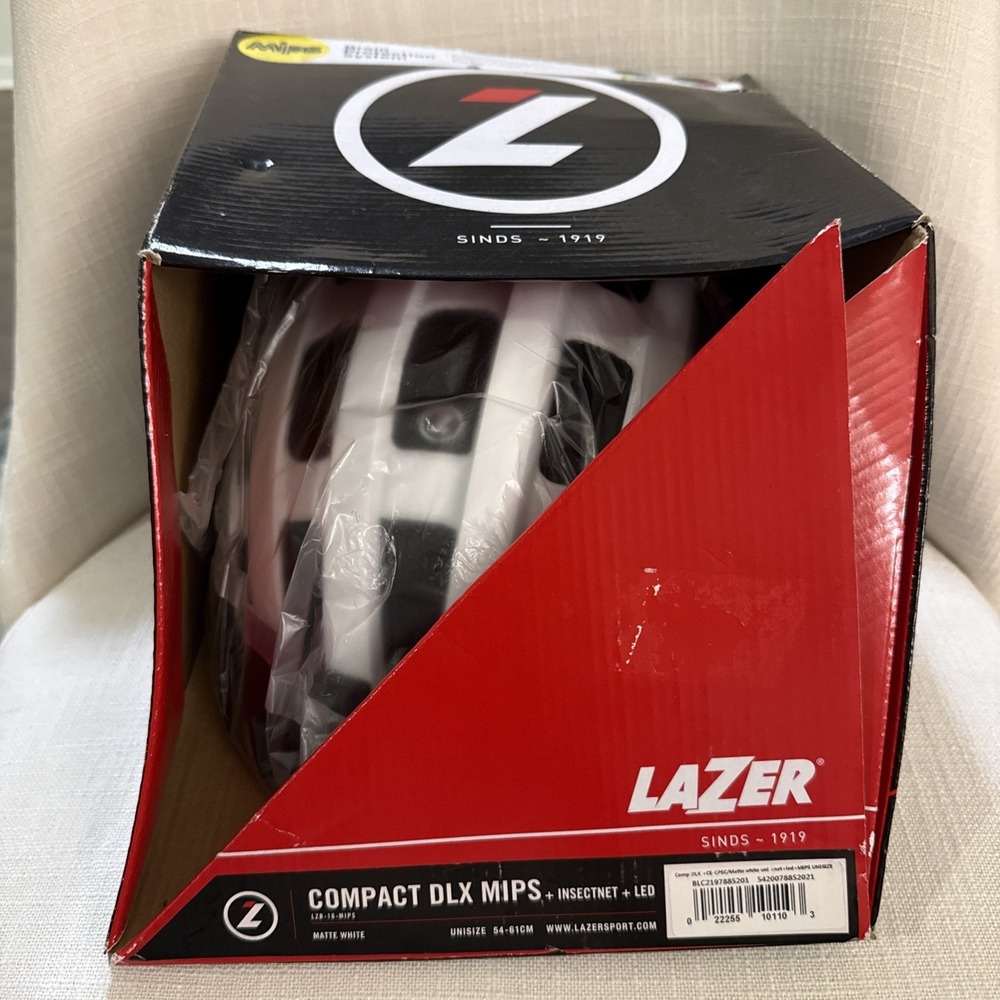 LAZER Compact‎ DXL MIPS LZB-16-MIPS Adults 54-61cm LED Insectnet Matte White